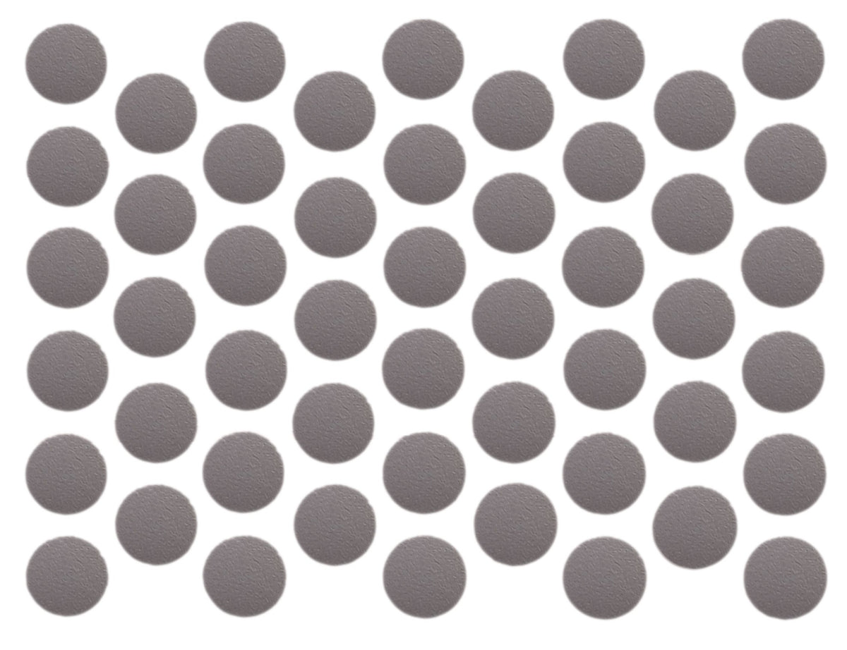 Screw cover caps Self-Adhesive - Metallic Grey 9/16 inch Furnica 