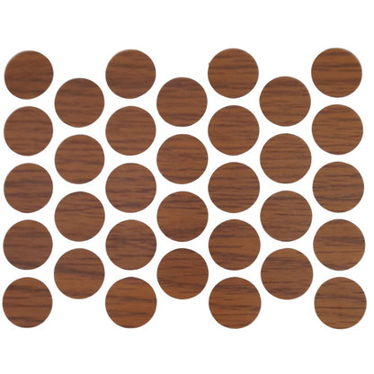 Screw cover caps Self-Adhesive - Milas Walnut 11/16 inch Furnica 