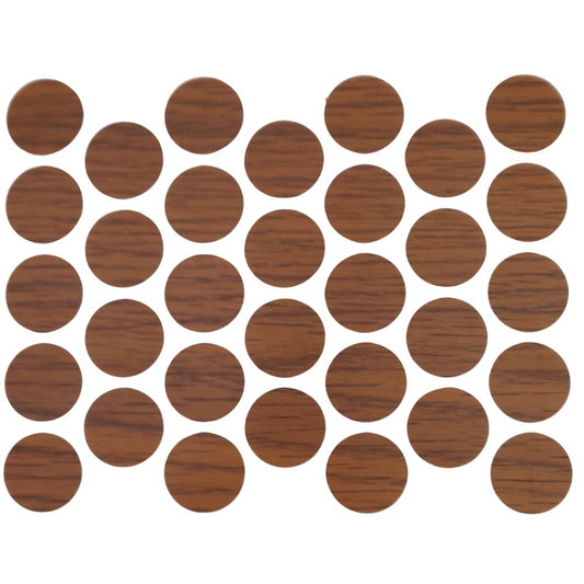 Screw cover caps Self-Adhesive - Milas Walnut 11/16 inch Furnica 