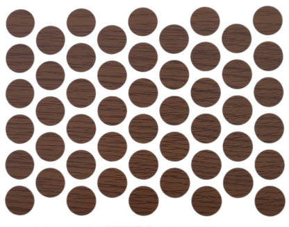 Screw cover caps Self-Adhesive - Milas Walnut 9/16 inch Furnica 