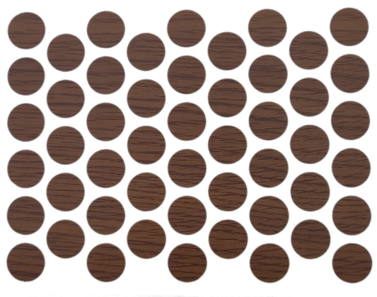 Screw cover caps Self-Adhesive - Milas Walnut 9/16 inch Furnica 