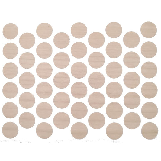 Screw cover caps Self-Adhesive - Natural Birch 9/16 inch Furnica 