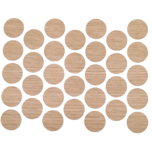 Screw cover caps Self-Adhesive - Natural Oak 11/16 inch Furnica 
