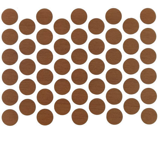 Screw cover caps Self-Adhesive - Natural Walnut 9/16 inch Furnica 