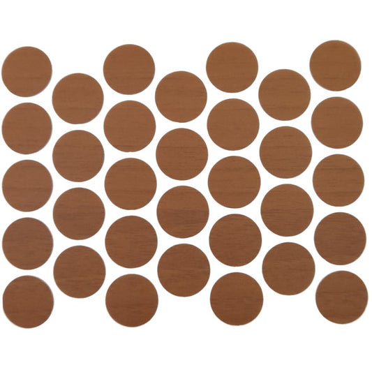 Screw cover caps Self-Adhesive - New Walnut 11/16 inch Furnica 