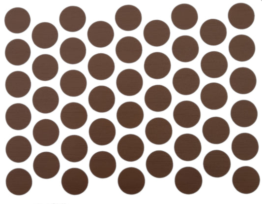 Screw cover caps Self-Adhesive - New Walnut 9/16 inch Furnica 