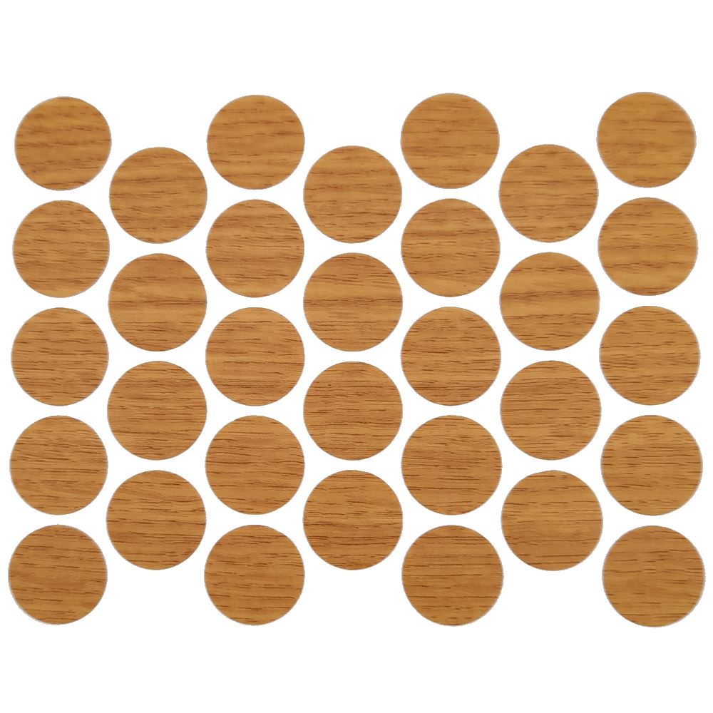 Screw cover caps Self-Adhesive - Oak 11/16 inch Furnica 