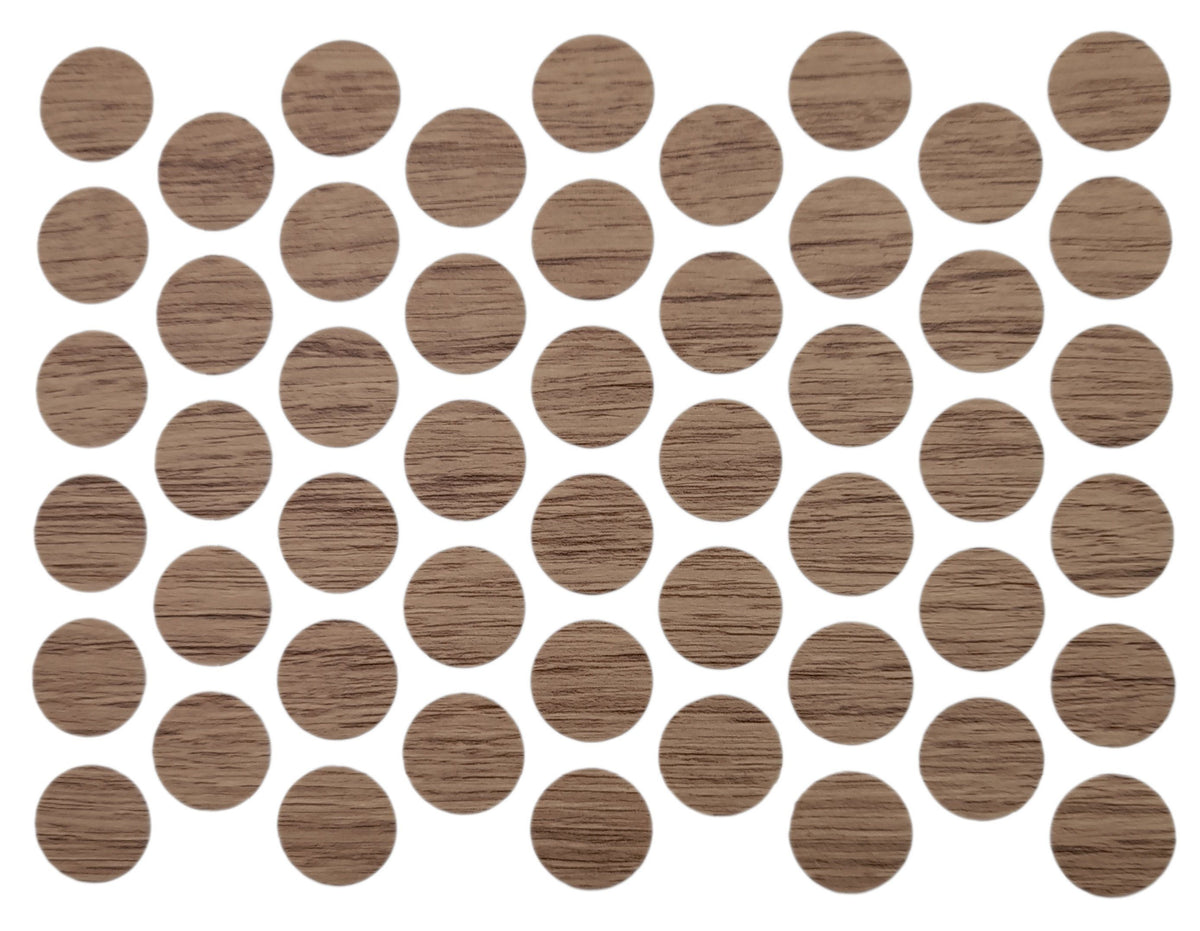 Screw cover caps Self-Adhesive - Oak Halifax 9/16 inch Furnica 