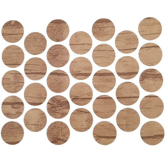 Screw cover caps Self-Adhesive - Oak Nebraska 11/16 inch Furnica 