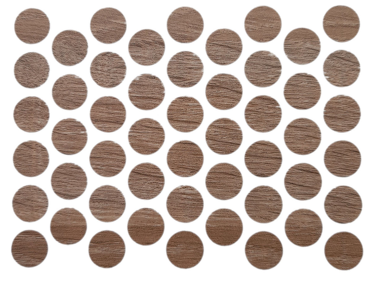 Screw cover caps Self-Adhesive - Oak Sonoma 9/16 inch Furnica 