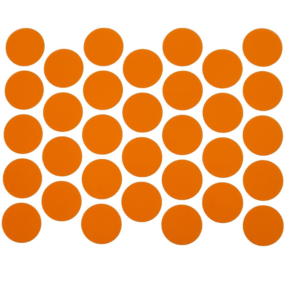 Screw cover caps Self-Adhesive - Orange 11/16 inch Furnica 