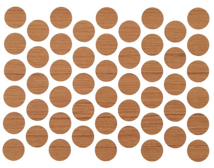 Screw cover caps Self-Adhesive - Teak 9/16 inch Furnica 