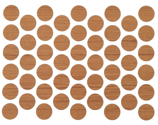 Screw cover caps Self-Adhesive - Teak 9/16 inch Furnica 