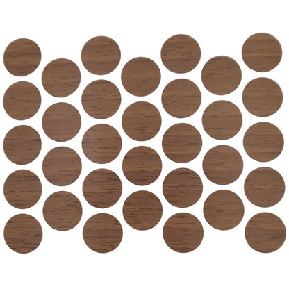 Screw cover caps Self-Adhesive - Venezia Walnut 11/16 inch Furnica 