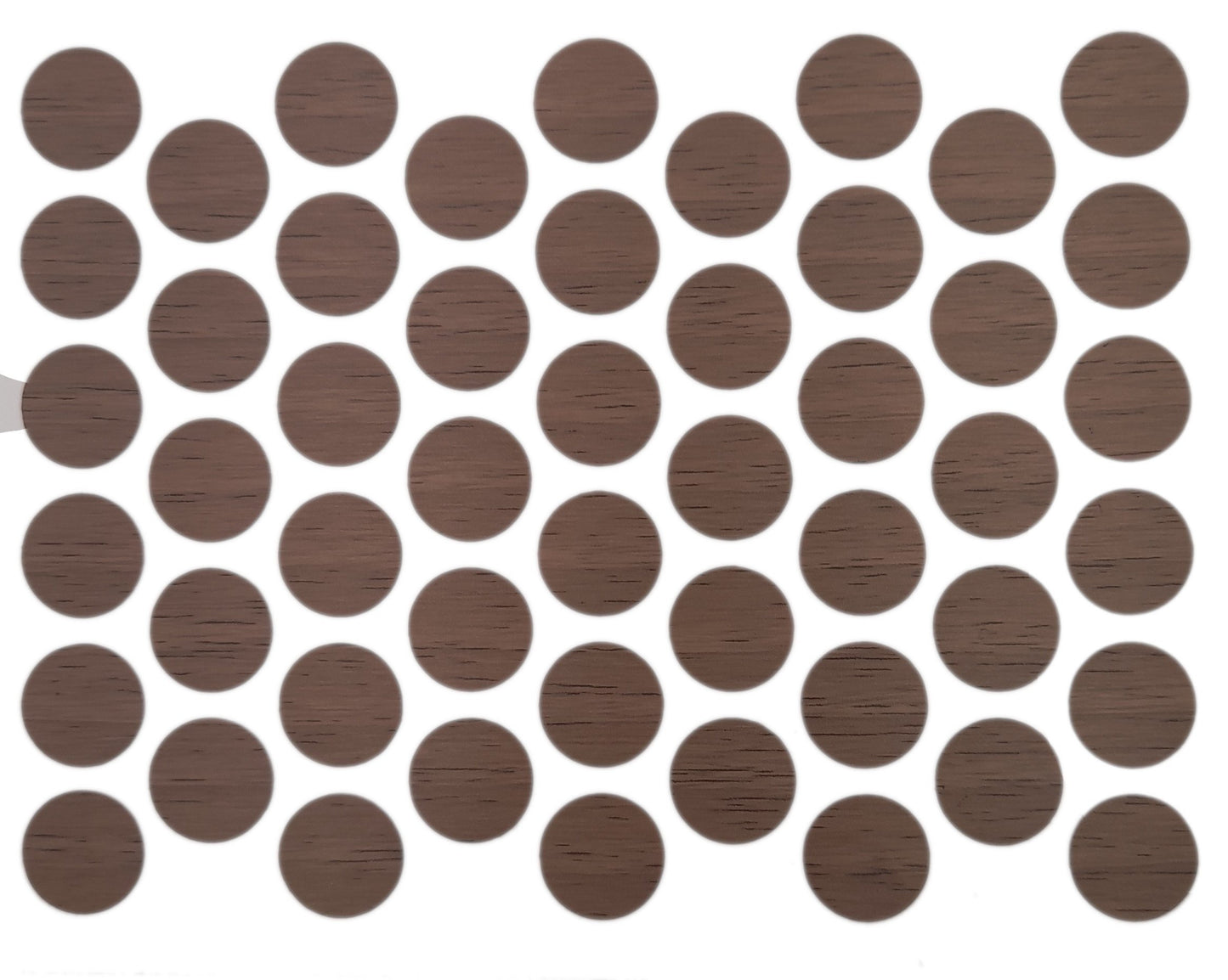 Screw cover caps Self-Adhesive - Venezia Walnut 9/16 inch Furnica 