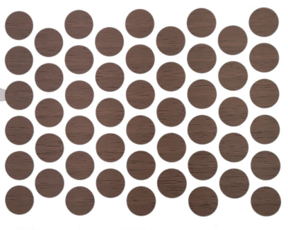 Screw cover caps Self-Adhesive - Venezia Walnut 9/16 inch Furnica 