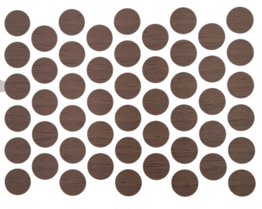 Screw cover caps Self-Adhesive - Venezia Walnut 9/16 inch Furnica 