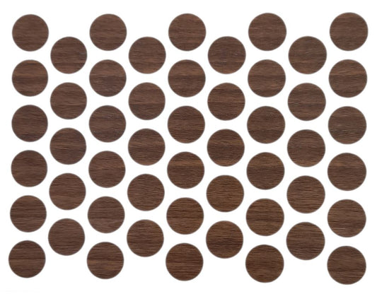 Screw cover caps Self-Adhesive - Walnut 9/16 inch Furnica 