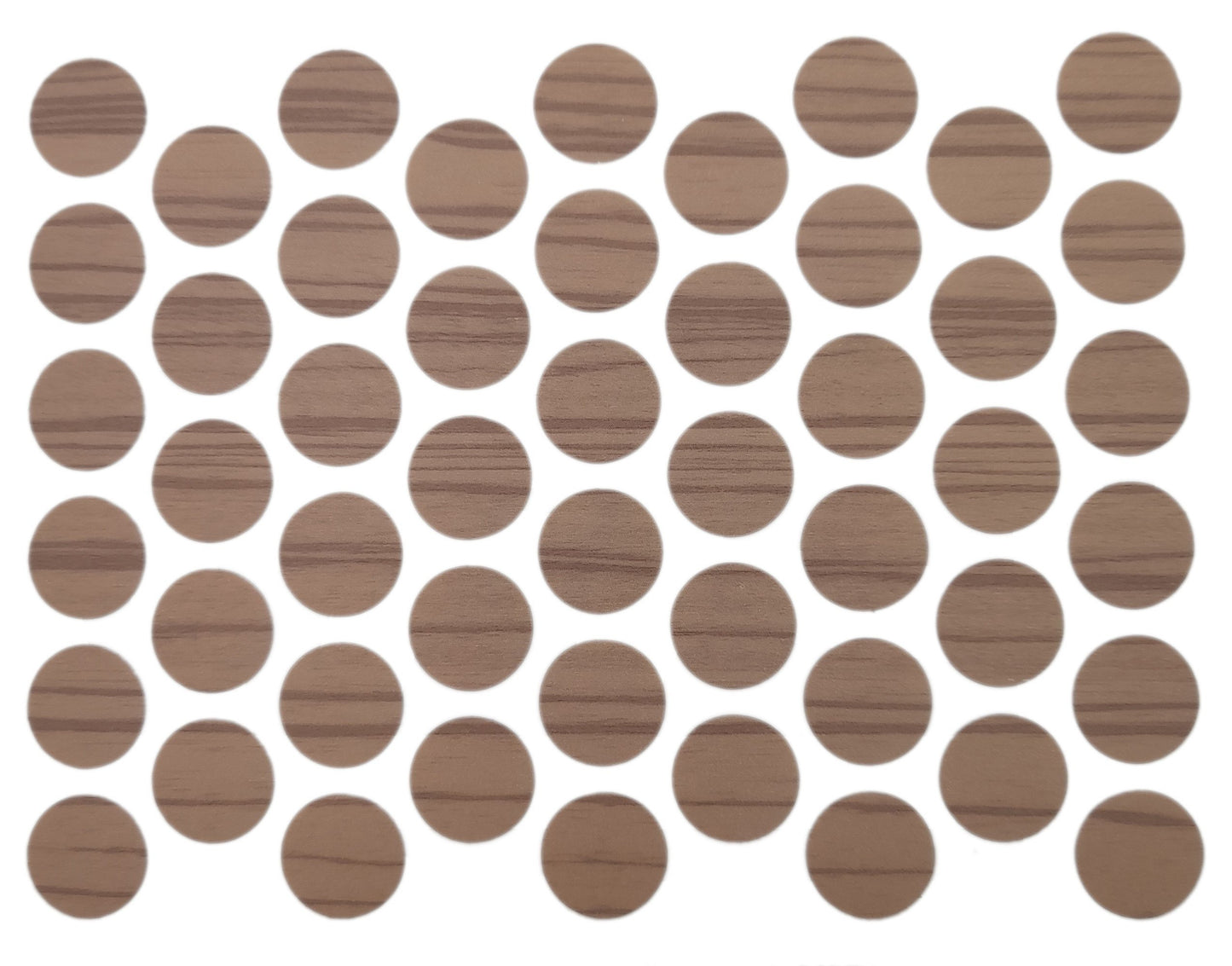 Screw cover caps Self-Adhesive - Zebrano 9/16 inch Furnica 