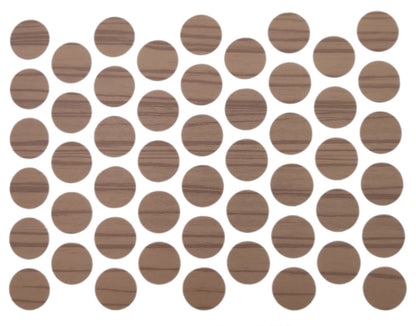 Screw cover caps Self-Adhesive - Zebrano 9/16 inch Furnica 