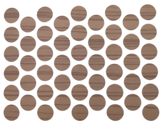 Screw cover caps Self-Adhesive - Zebrano 9/16 inch Furnica 