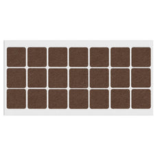 Self-Adhesive Felt Pad 1-3/16x1-3/16 inch Brown