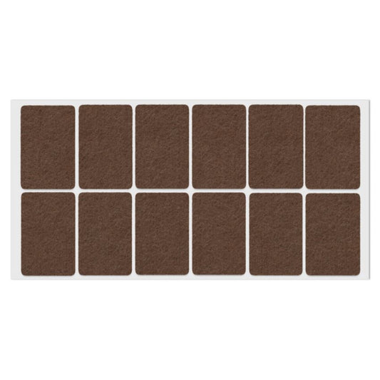 Self-Adhesive Felt Pad 1-3/8x2-3/16 inch Brown NTP 