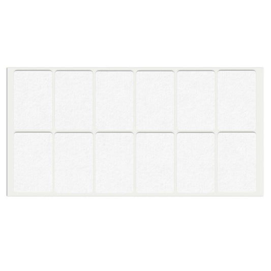 Self-Adhesive Felt Pad 1-3/8x2-3/16 inch White NTP 