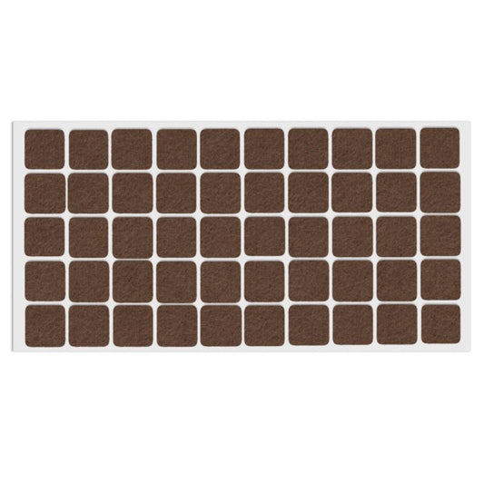 Self-Adhesive Felt Pad 13/16x13/16 inch NTP Brown 