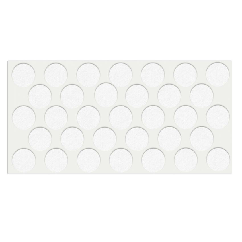 Self-Adhesive Felt Pad 15/16 inch NTP White 