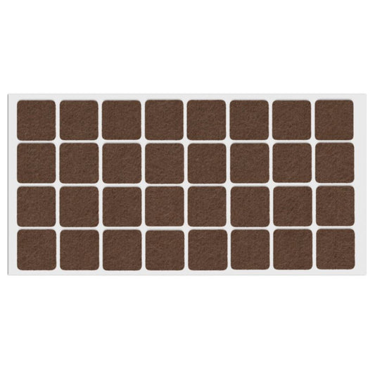 Self-Adhesive Felt Pad 1x1 inch - Brown NTP 