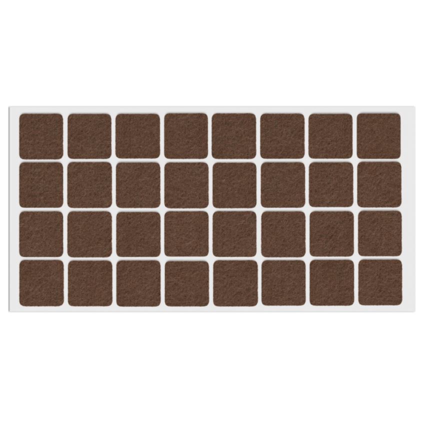 Self-Adhesive Felt Pad 1x1 inch - Brown