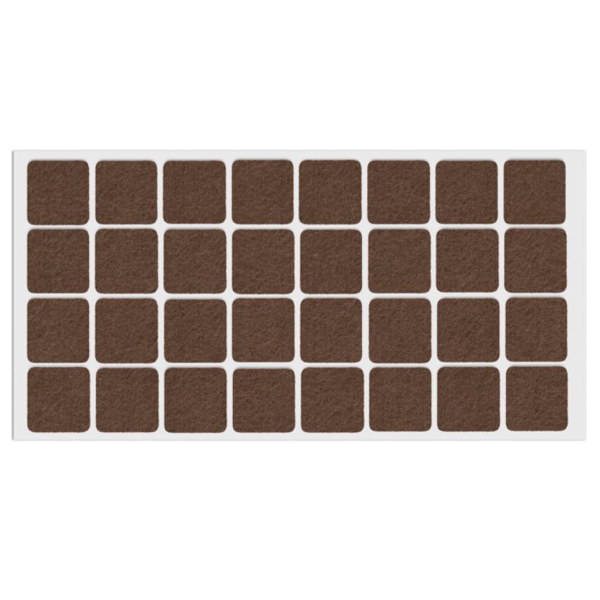 Self-Adhesive Felt Pad 1x1 inch NTP Brown 