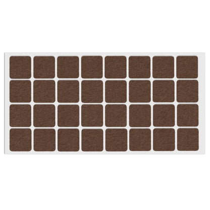 Self-Adhesive Felt Pad 1x1 inch NTP Brown 