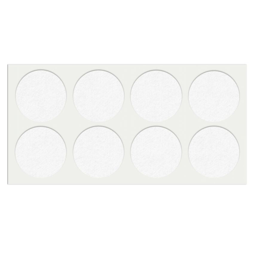 Self-Adhesive Felt Pad Ø1-15/16 inch White