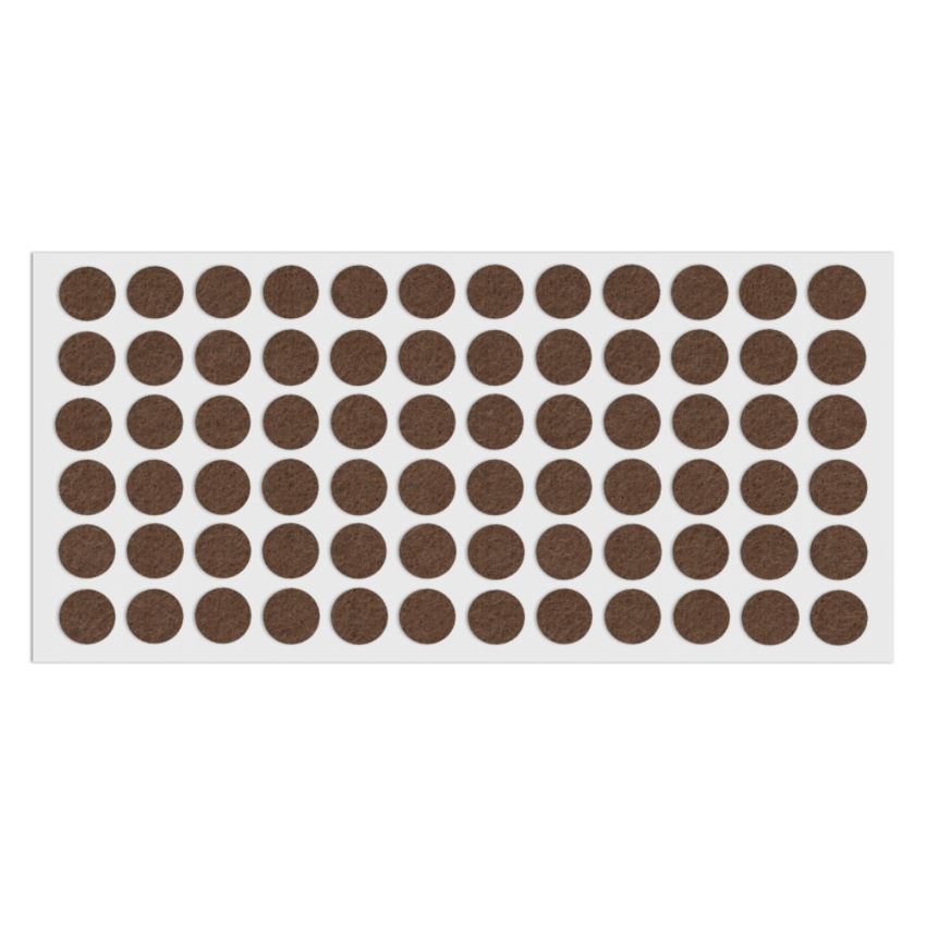 Self-Adhesive Felt Pad Ø9/16 inch Brown NTP 