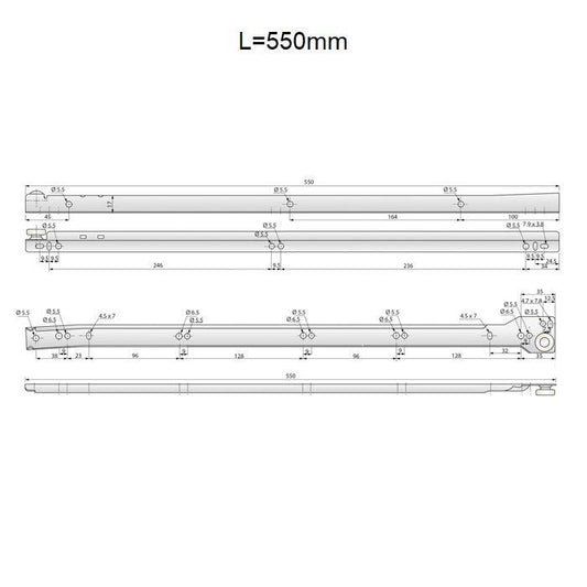 Set of POM Roller Slides White NTP 