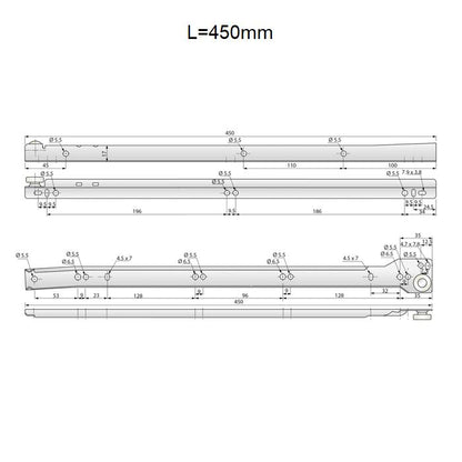 Set of POM Roller Slides White NTP 