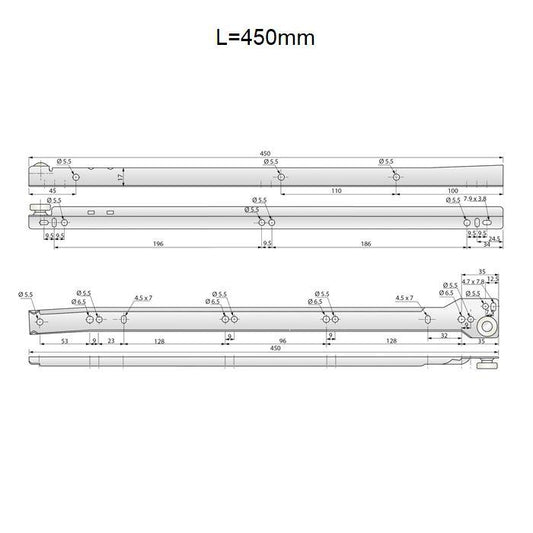 Set of POM Roller Slides White NTP 