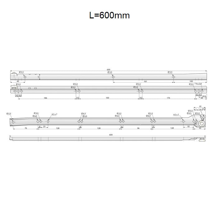 Set of POM Roller Slides White NTP 