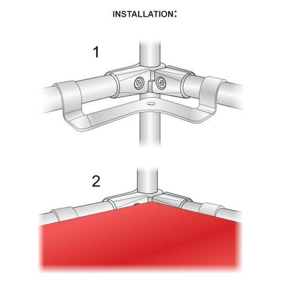 Shelf Corner Fixing for Ø1 inch Pipe NTP 