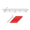 Side Strip for 1-1/2 inch Worktop R-3, Silver Anodized