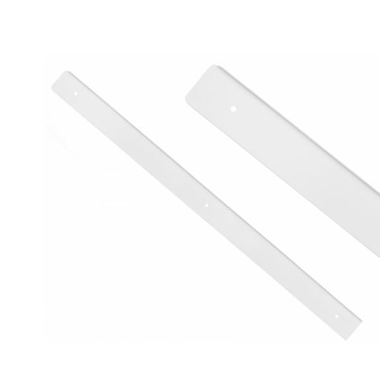 Side Strip for 38mm Worktop R-3, White Powder Coated Aluminium NTP Left 