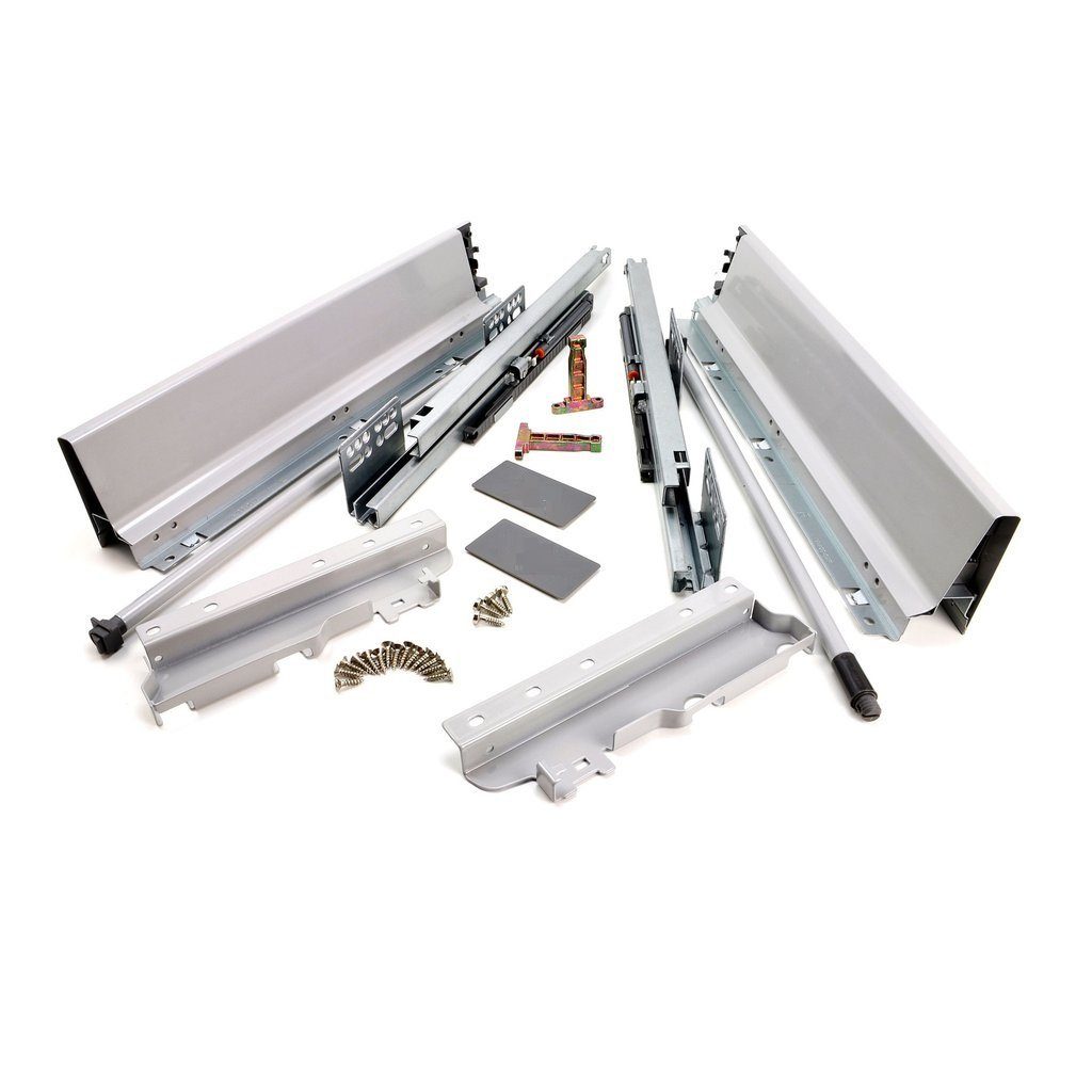 Soft-Close Drawer System, HIGH, H: 185mm, Silver Star 300mm 