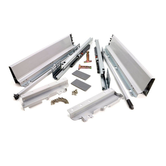 Soft-Close Drawer System, HIGH, H: 185mm, Silver Star 300mm 