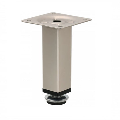 Square Furniture Leg 1x1 inch - H 3-15/16 inch Satin NTP 