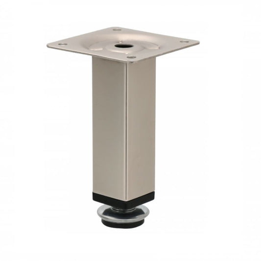 Square Furniture Leg 1x1 inch - H 3-15/16 inch Satin NTP 
