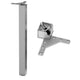 Square Furniture Leg 710mm, Chrome, ZnAl Mounting Plate Furnica 