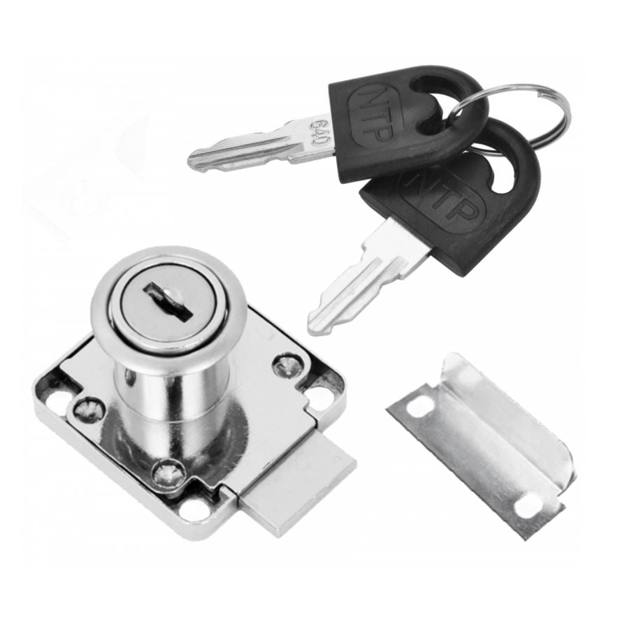 Square Furniture Lock 3/4x7/8 inch , Chrome NTP 