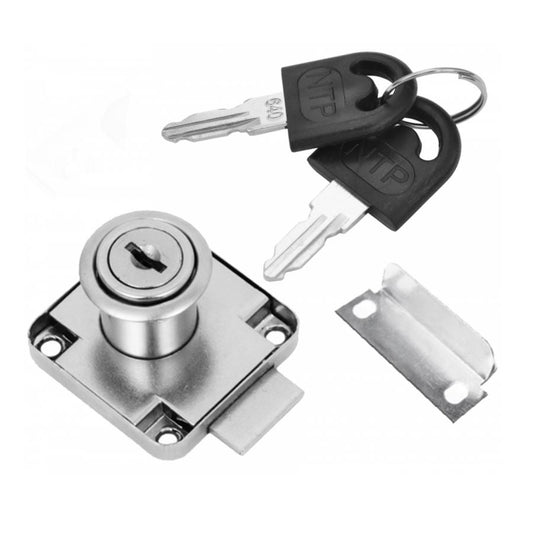 Square Furniture Lock 3/4x7/8 inch , Nickel NTP 